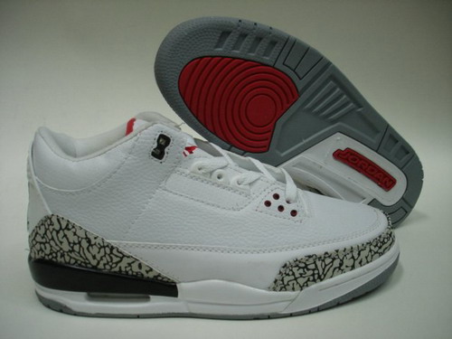 Air Jordan 3 Cement White Cement Grey Fire Red